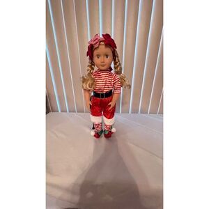 Our Generation 18" Blonde Hair Blue Eyes Adorable Christmas DOLL Holiday